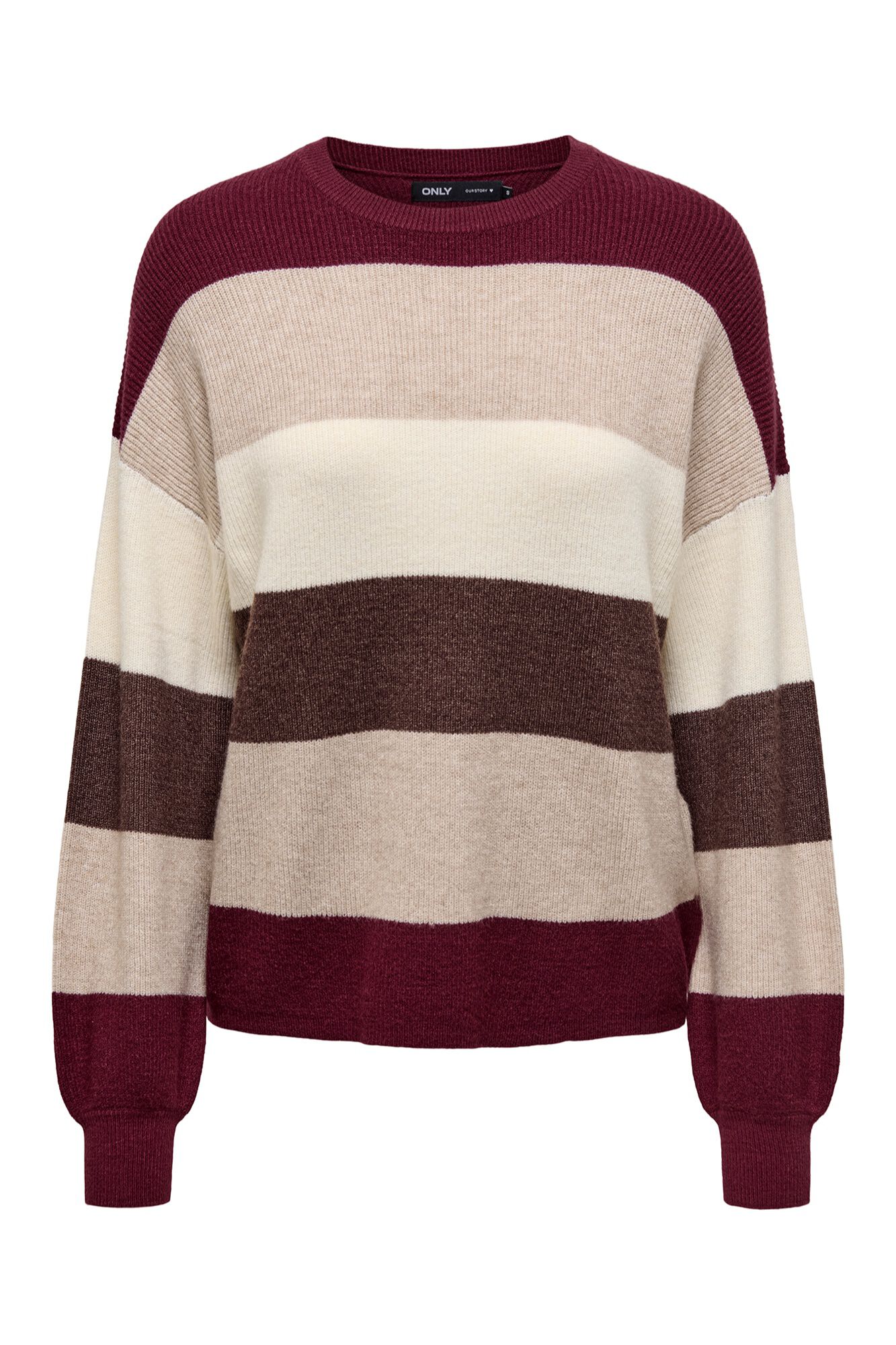 Only Camisola de riscas gola redonda