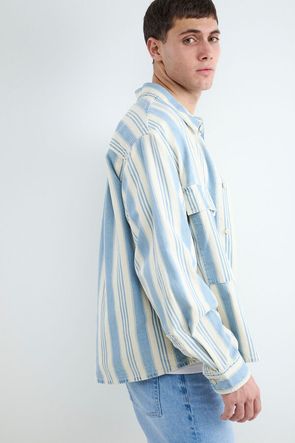 Balmohk Camisa de manga comprida cropped azul