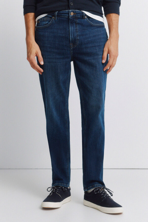 Springfield Dark wash slim fit jeans blue