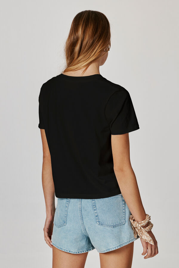 Springfield Camiseta básica pico negro