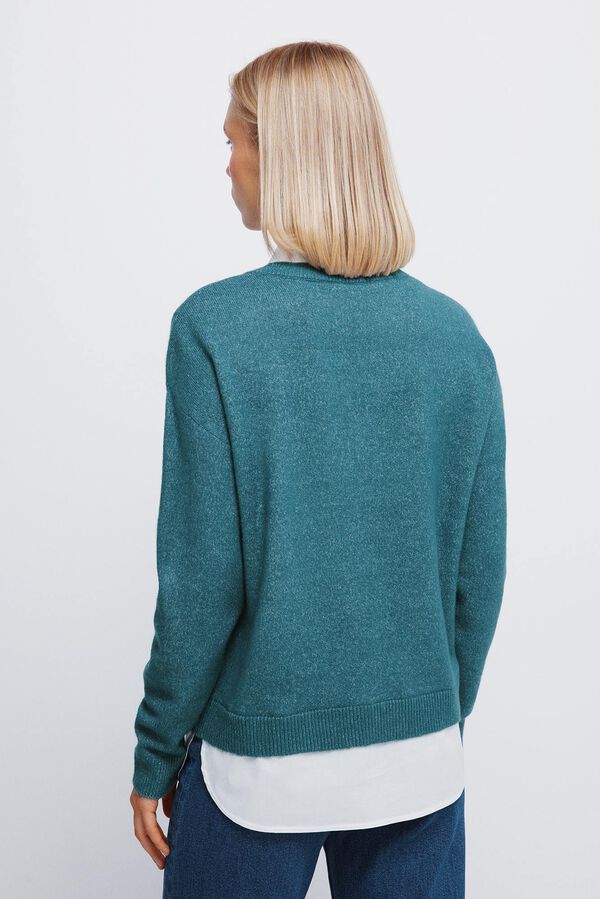 Springfield Combined shirt jumper green