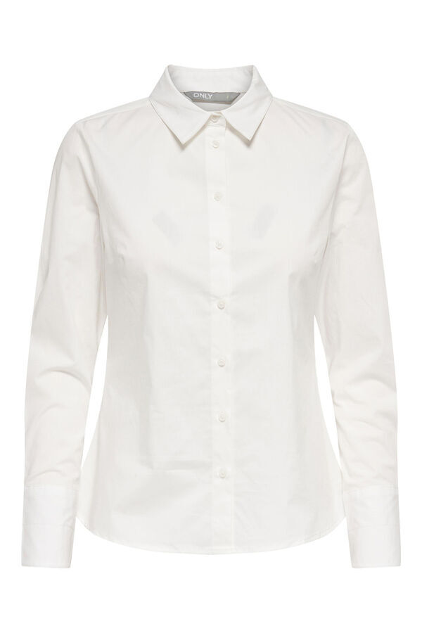 Springfield Langarm-Hemd mit Reverskragen blanco