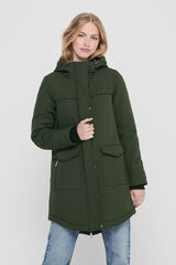 Only Parka com capuz verde