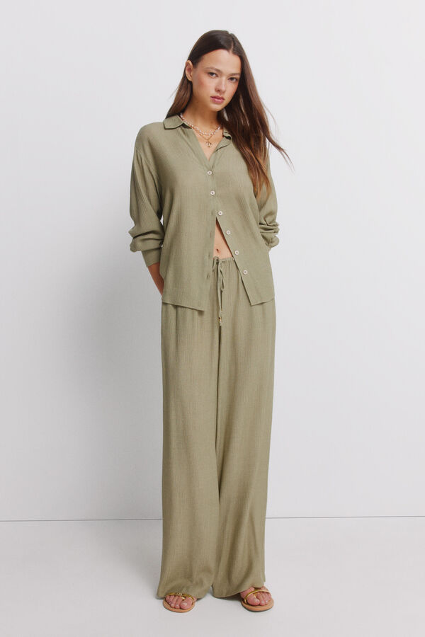 Springfield Striped long sleeve shirt beige