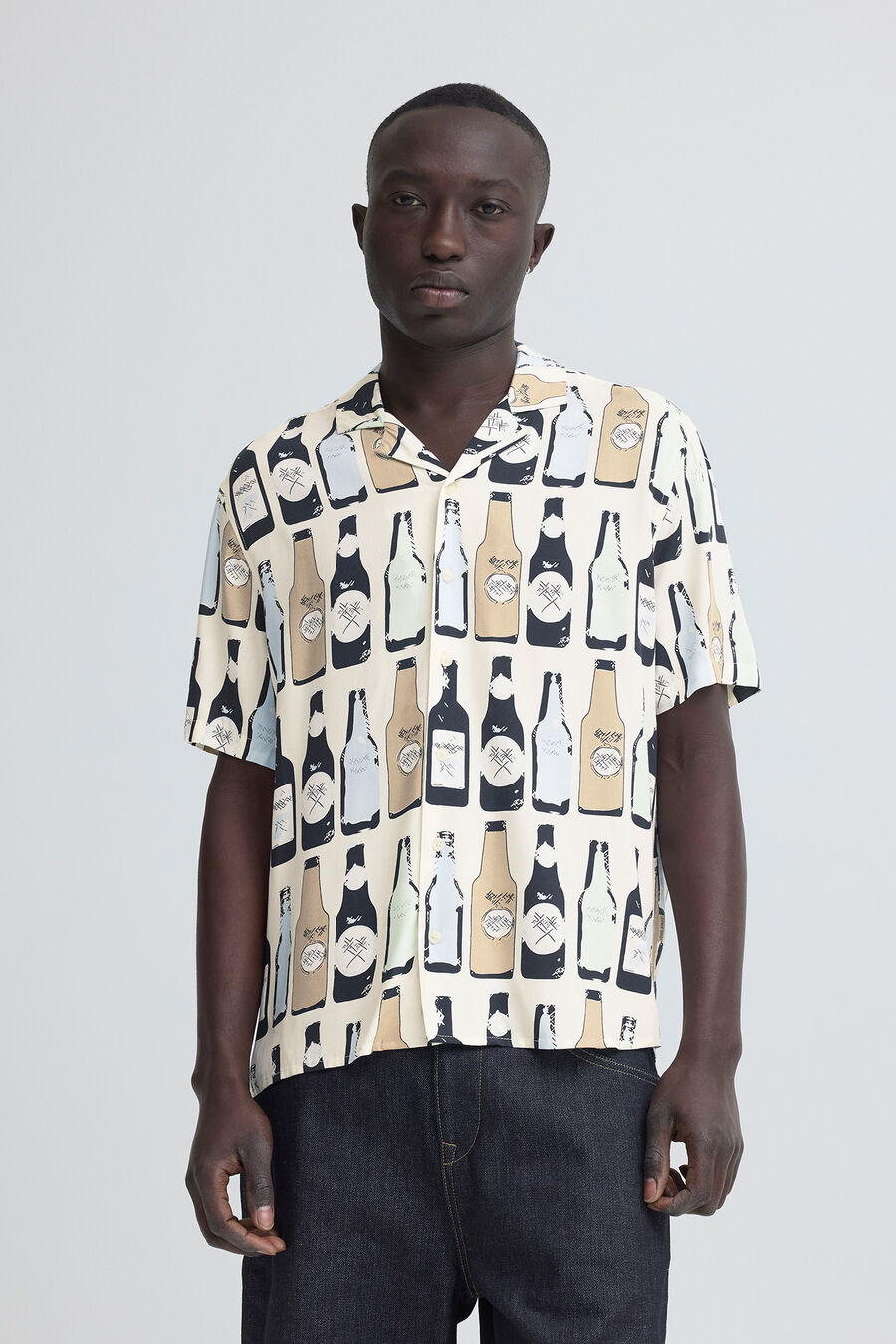 Camisa de manga corta estampada