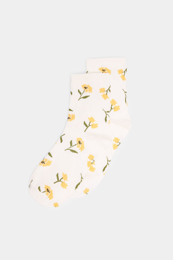Springfield Čarape cvijeće srednja bež