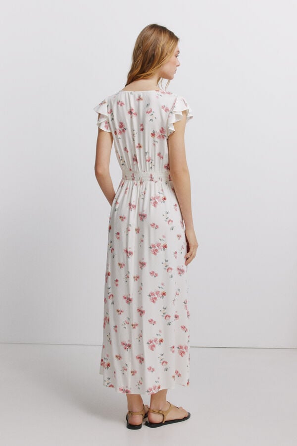 Springfield Pleated underbust dress printed