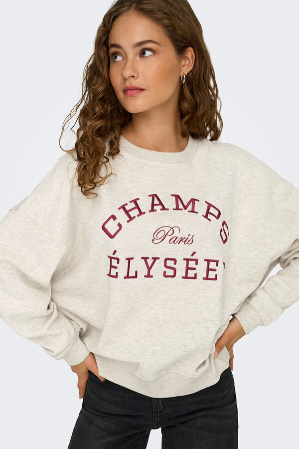 JDY Round neck sweatshirt grey
