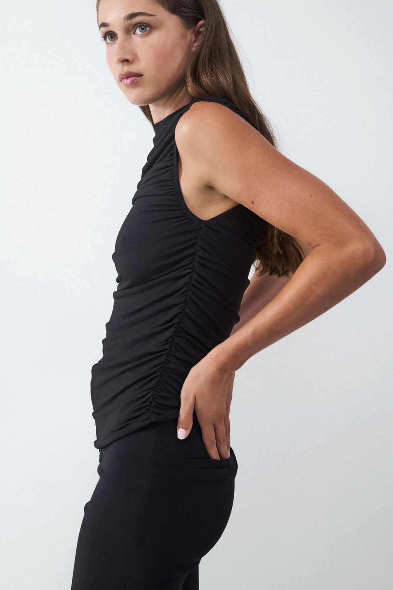 Balmohk Top drapeado