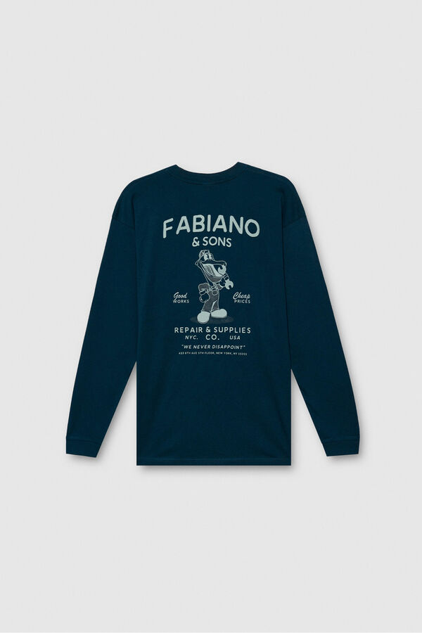 Inside Camiseta de manga larga azul