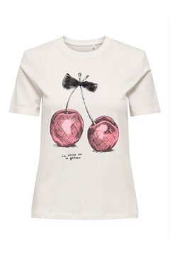 Only Camiseta estampada de manga corta blanco