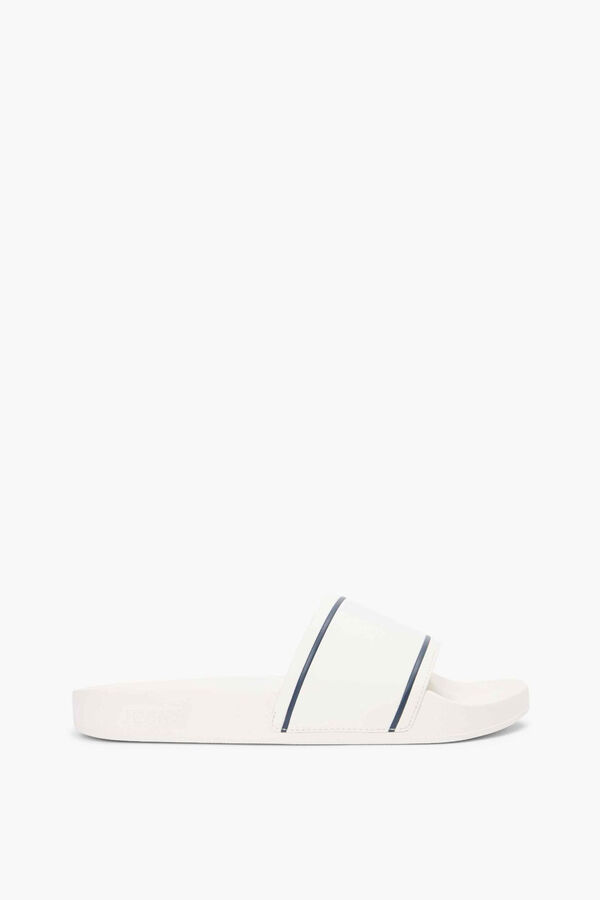 Tommy Jeans Chanclas tipo pala marfil