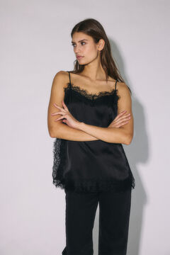 Noisy May Top lencero con encaje