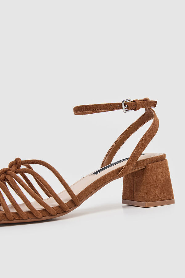 Springfield Faux leather mid heel sandals | Pepe Jeans tan