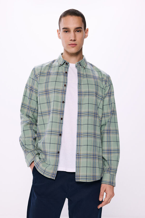 Springfield Camisa aos quadrados verde