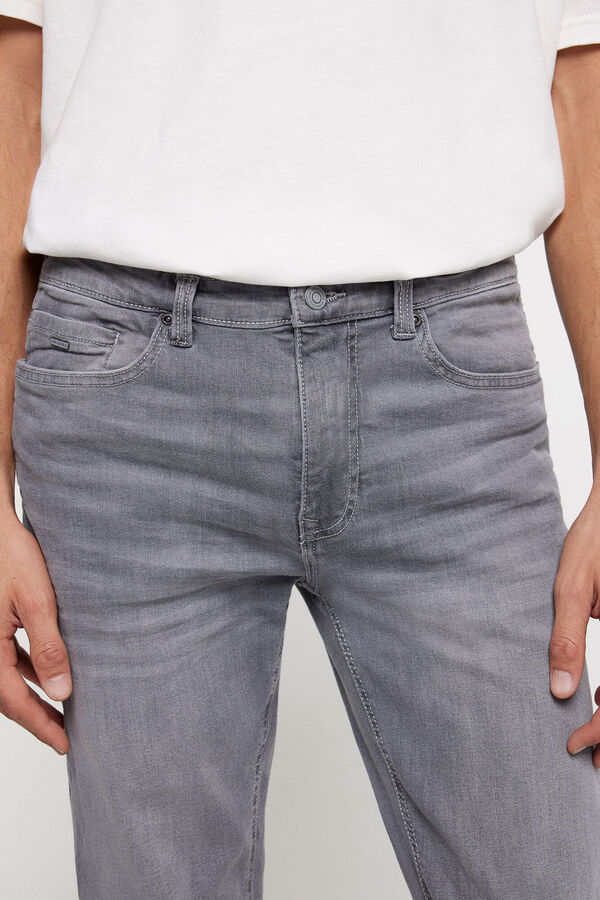 Springfield Jeans Skinny-Fit Grau mittelstark verwaschen silber