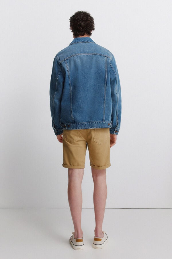 Springfield Washed 5-pocket slim fit Bermuda shorts brown