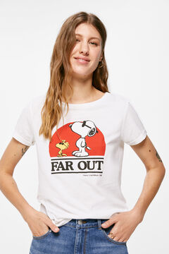 Springfield T-shirt « Far Out » Snoopy blanc