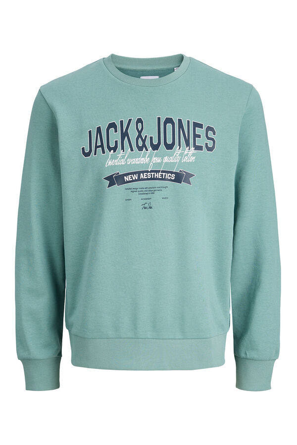 Jack & Jones Junior Sudadera logo grande turquesa