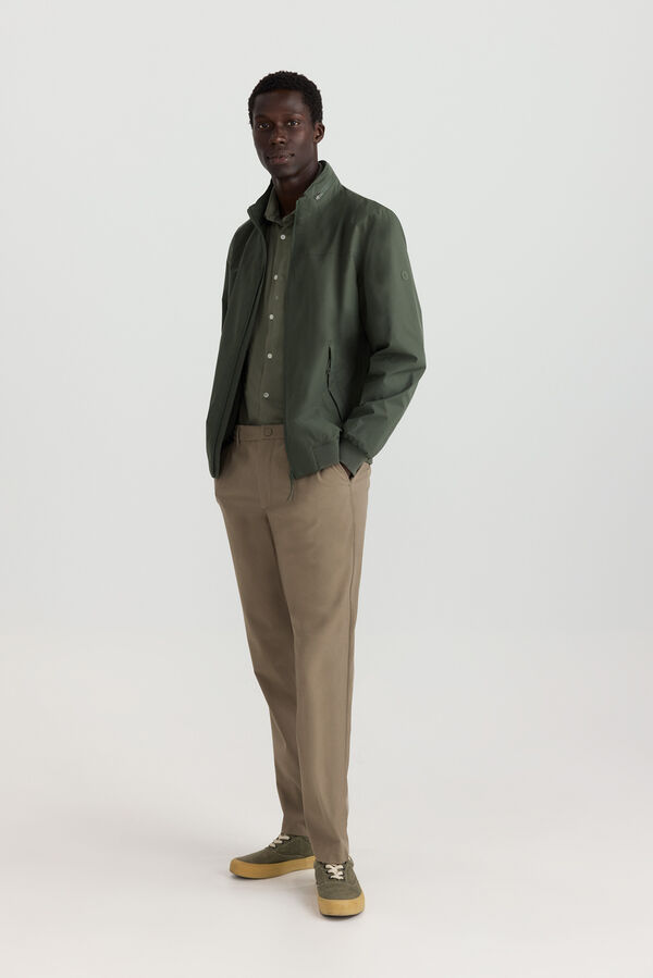 Springfield Camisa performance comfort quick dry y non- iron kaki