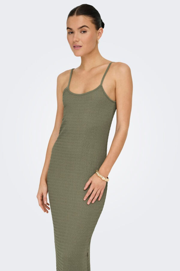 Only Vestido largo verde