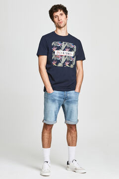 Springfield Camiseta algodón de hombre navy