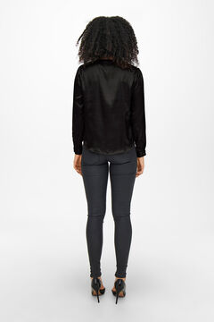 JDY Blusa acetinada manga comprida