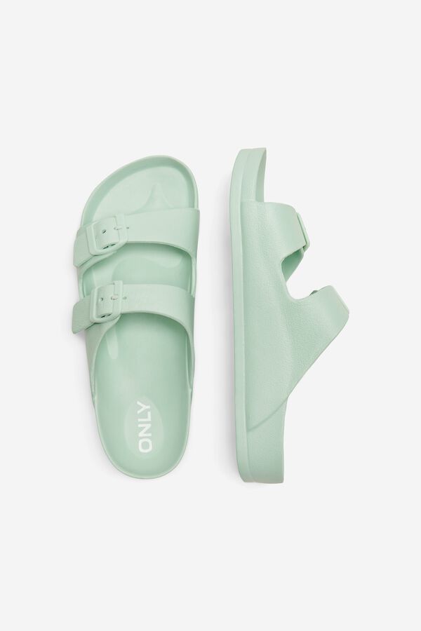Only Flat sandal green