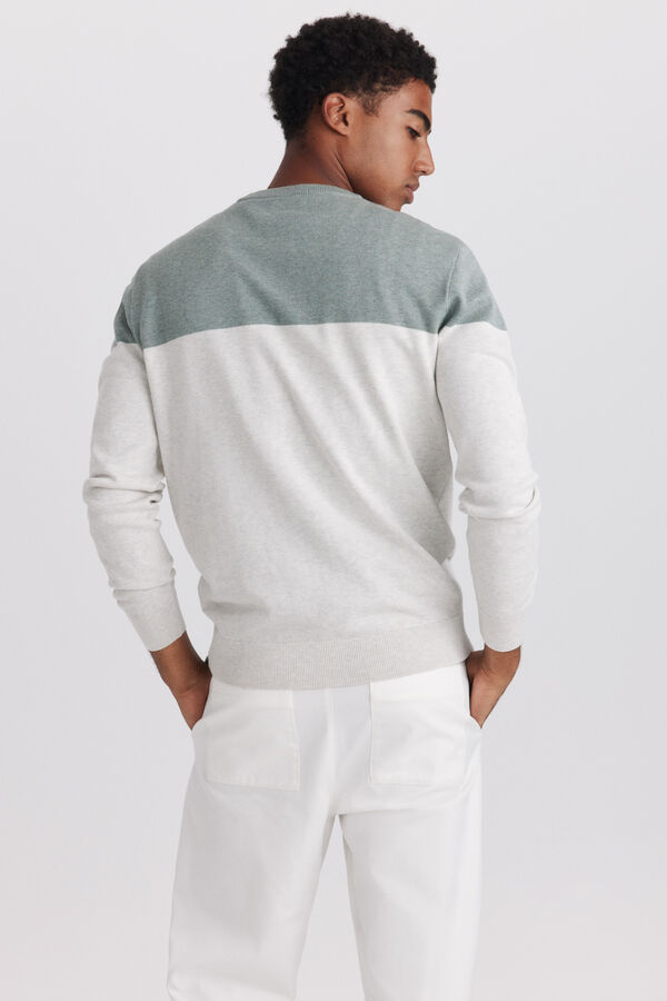 Springfield Colour block basic jumper green