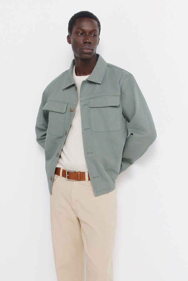 Springfield 5-pocket washed slim fit trousers brown