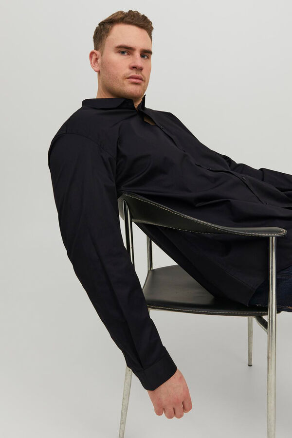 Jack & Jones PLUS classic slim fit shirt black