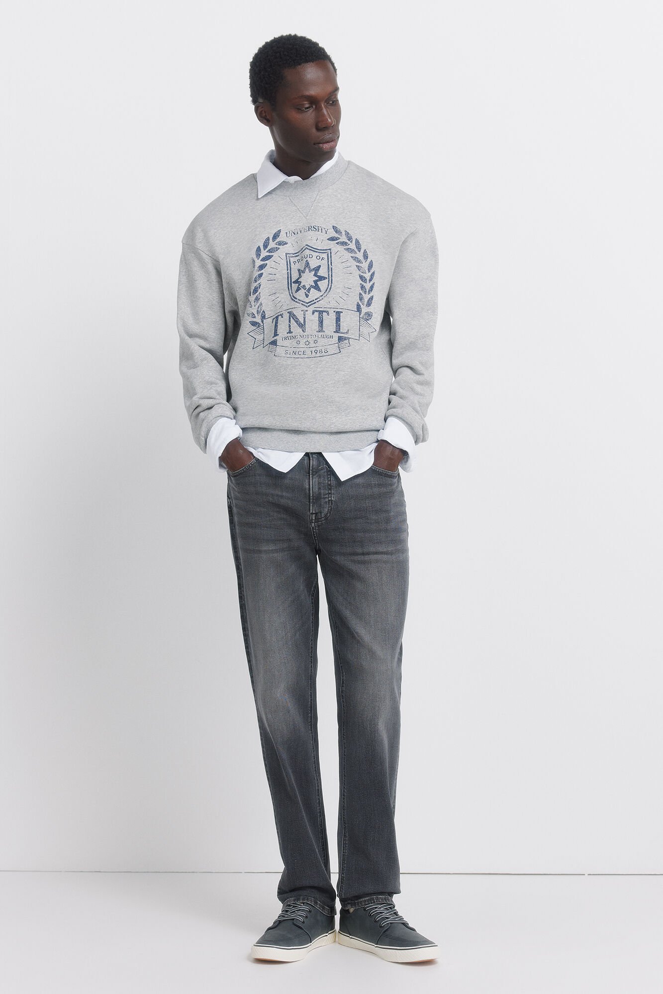 Springfield Jeans negro lavado slim fit