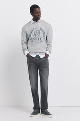 Springfield Washed black slim fit jeans grey