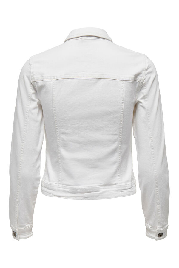 Springfield Denim jacket pockets blanc