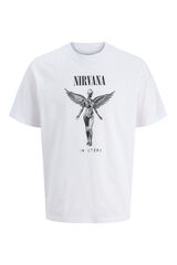 Jack & Jones Camiseta Nirvana blanco