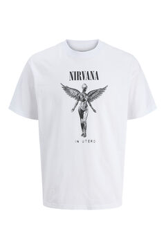 Jack & Jones Camiseta Nirvana blanco