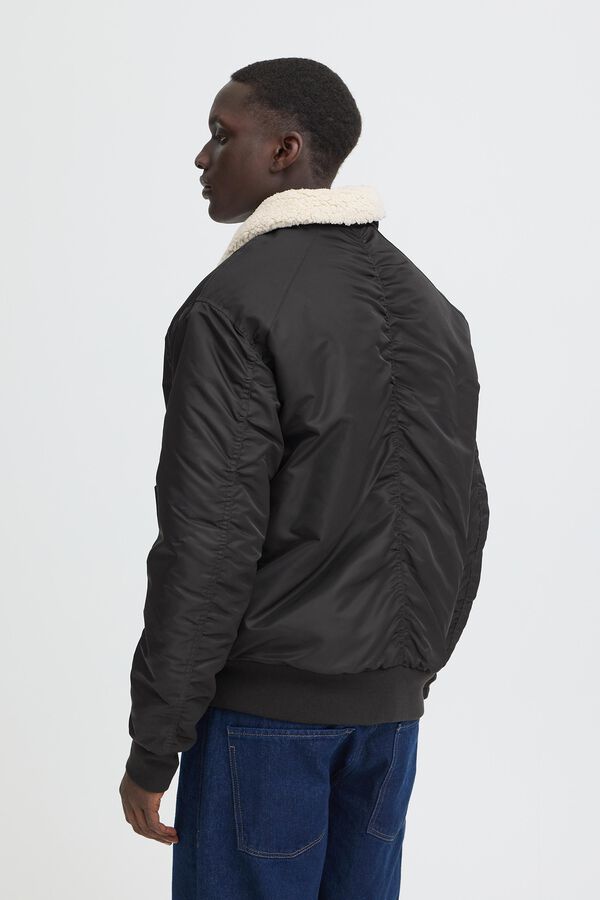 Blend Bomber jacket with faux shearling collar black