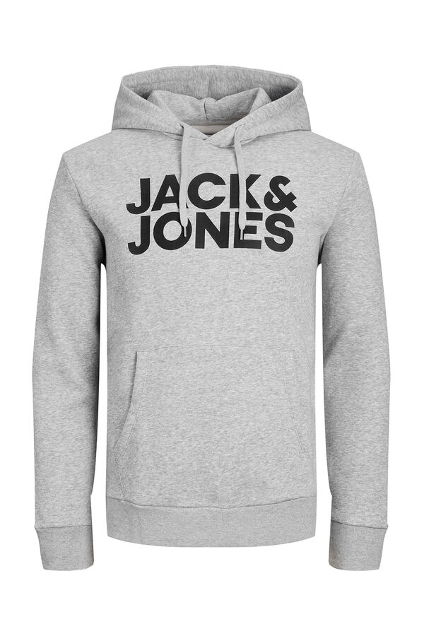 Jack & Jones Logo hooded sweatshirt  grey