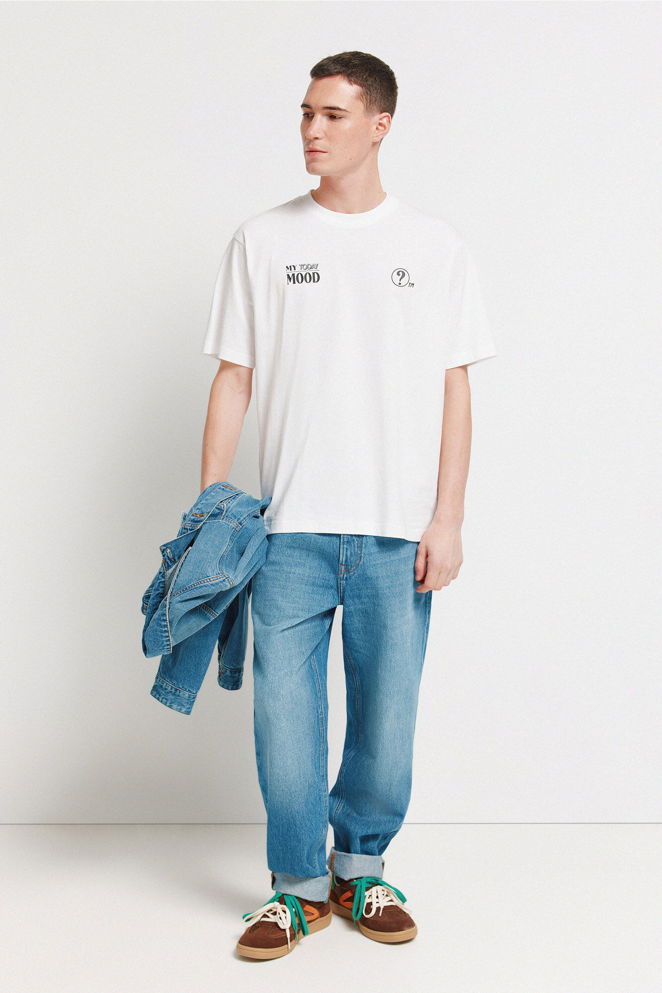 Springfield Medium wash straight fit jeans