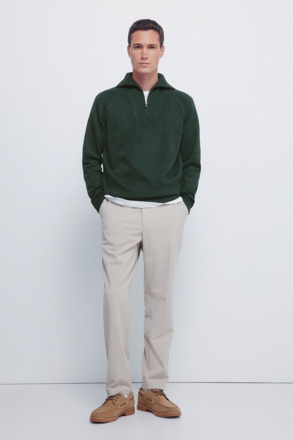 Springfield Fashionable trucker neck jumper green