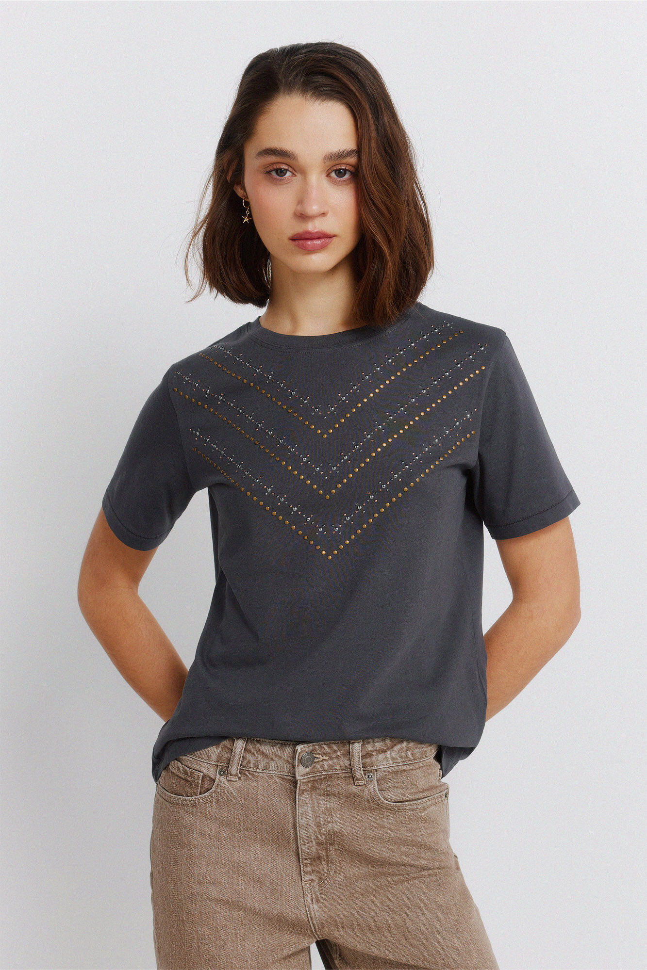 Springfield Studded short sleeve T-shirt