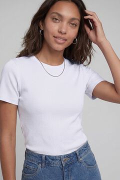 JJ REBEL T-shirt canelada ajustada