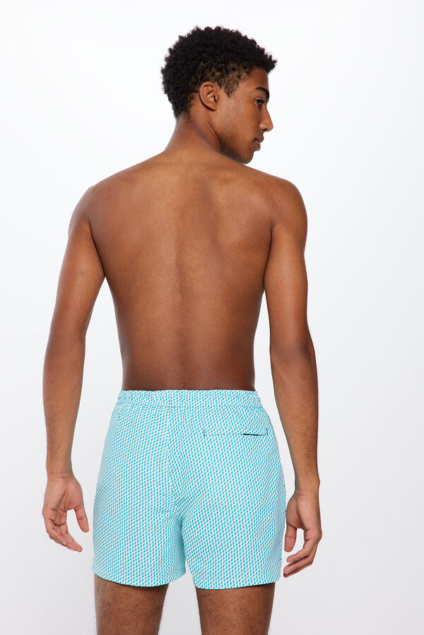 Springfield Geometric print swimming shorts mallow