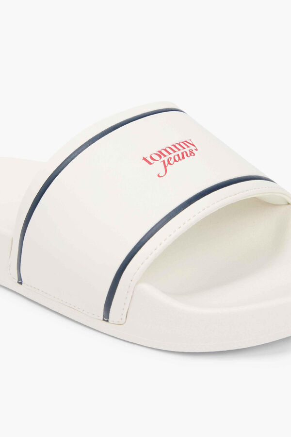 Tommy Jeans Chanclas tipo pala marfil