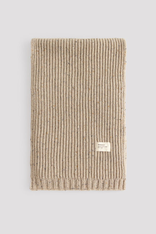 Springfield Ribbed scarf nude