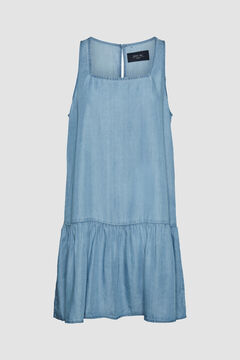 Springfield Short Tencel dress  bleu acier