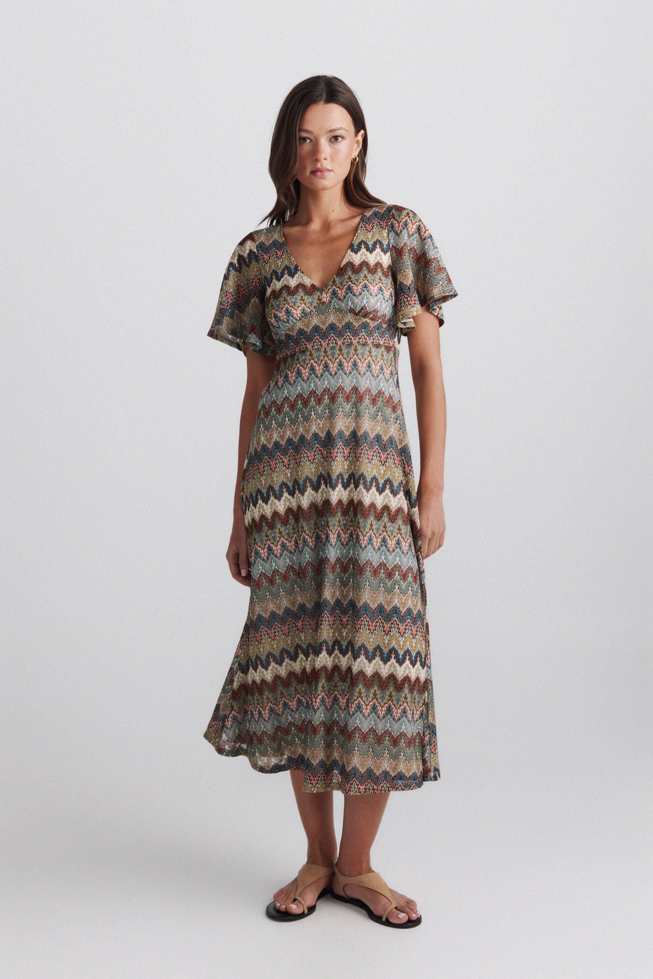Springfield Border print midi dress