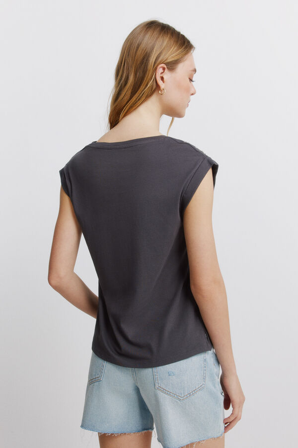 Springfield Folded sleeve T-shirt grey