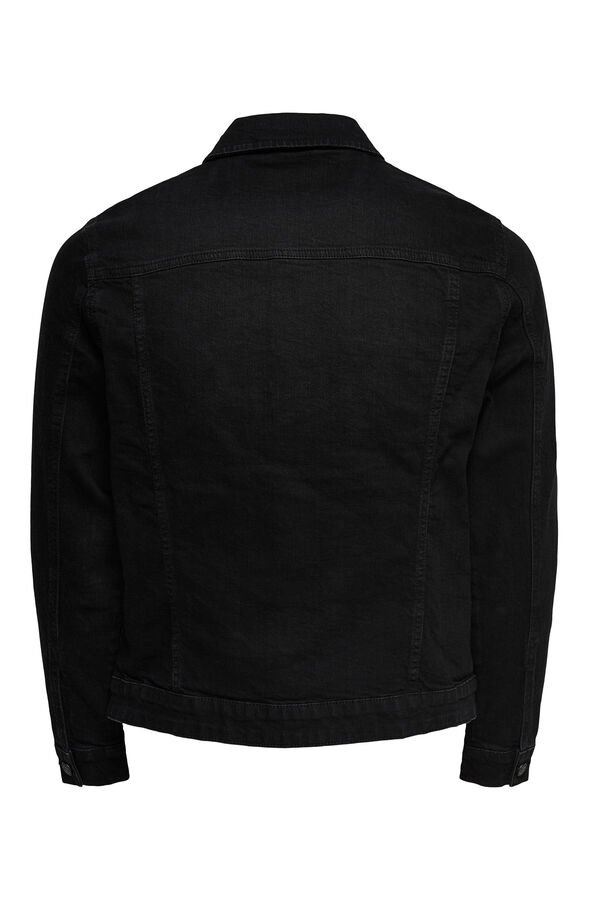 Springfield Black denim jacket noir