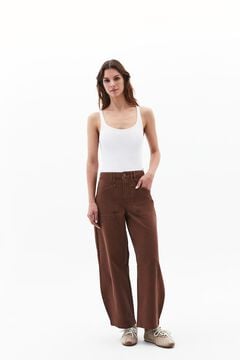 Oxxo Pantal&oacute;n de tiro medio de corte barrel